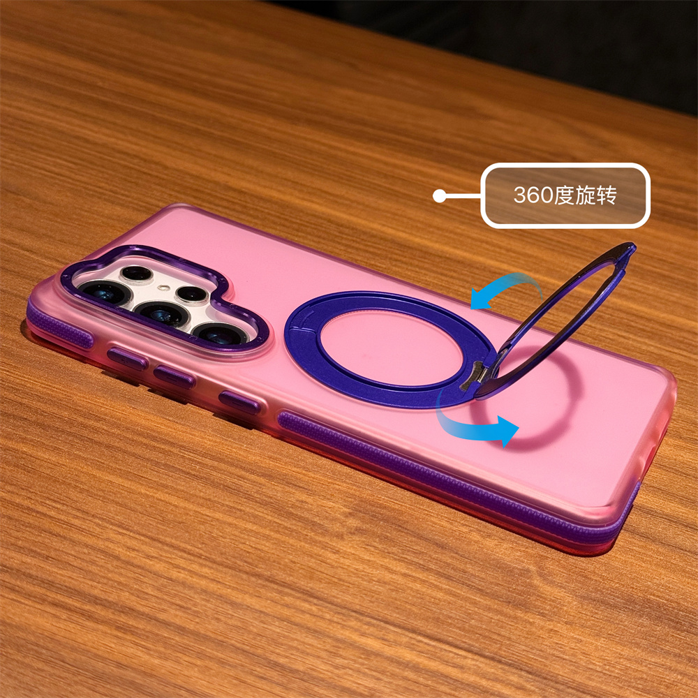 Contrasting Color 360 Rotating - Ring Stand Case 评论和价格