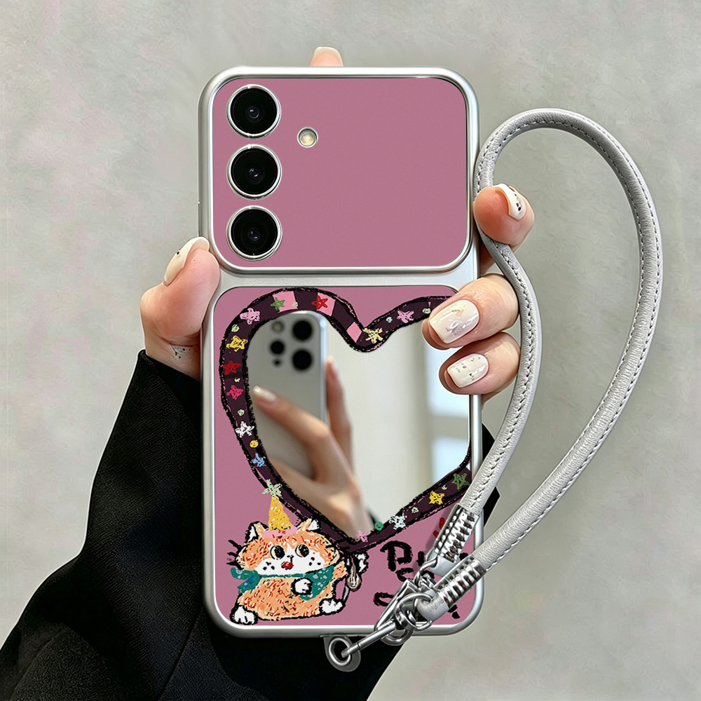 Mirror Phone Case For Samsung  - Cute Cartoon Case 评论和价格