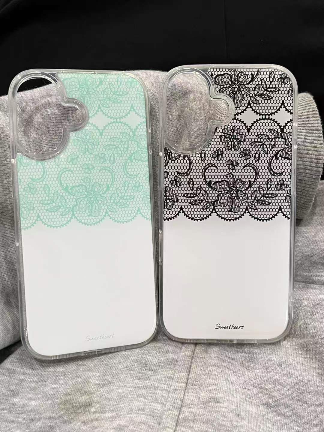 Korean Ins Girl Black Green Wh - Phone Cases Green 评论和价格