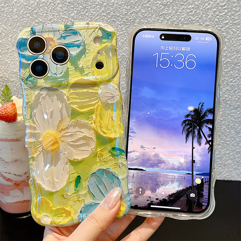 Fashion Oil Painting Flowers W - Phone Cases Protective 评论和价格