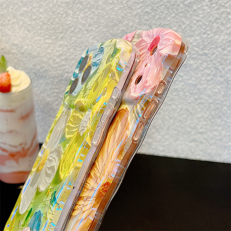 Fashion Oil Painting Flowers W - Phone Cases Protective 评论和价格