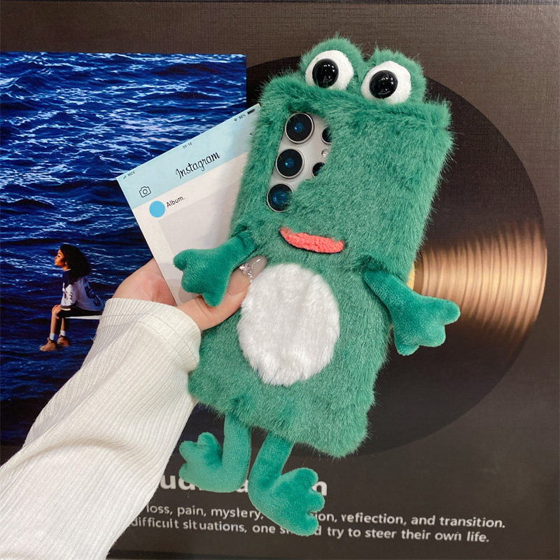 Plush Frog Phone Case, Cute Gr - Phone Cases Protective 评论和价格