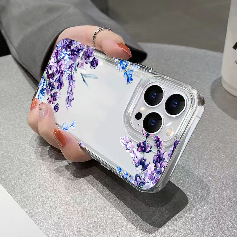 Purple Flower Soft TPU Phone C - Phone Cases Protective 评论和价格