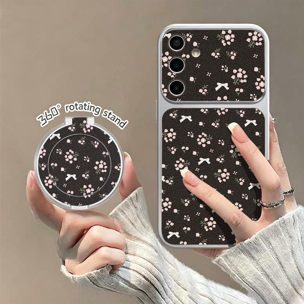 Black Floral Bow Phone Case Fo - Phone Cases With Stand 评论和价格