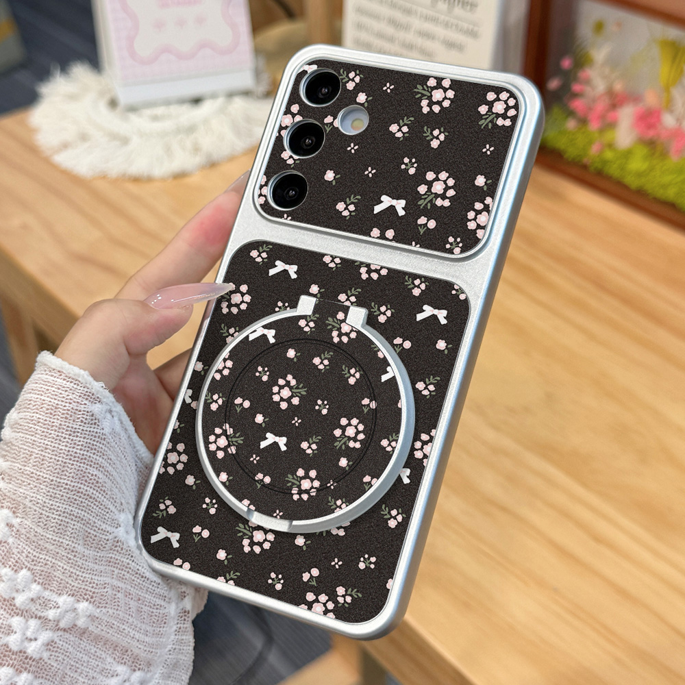 Black Floral Bow Phone Case Fo - Phone Cases With Stand 评论和价格